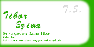 tibor szima business card